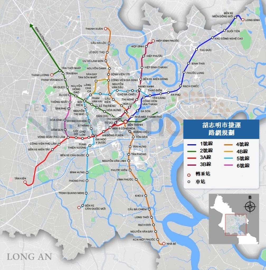 胡志明市捷運路網規劃: 一號線預計2022年通車 越南財經 越南新聞 