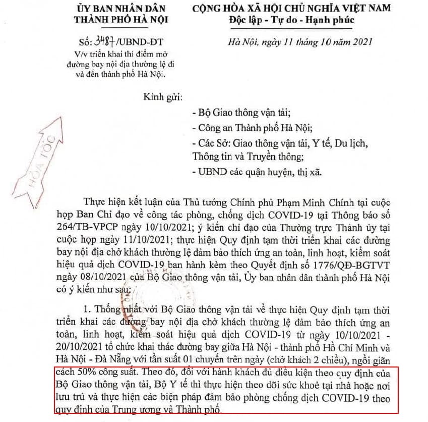 胡志明市飛往河內和海防的旅客將免集中隔離7天 越南財經 越南新聞 越南新冠肺炎疫情 河內市人委會