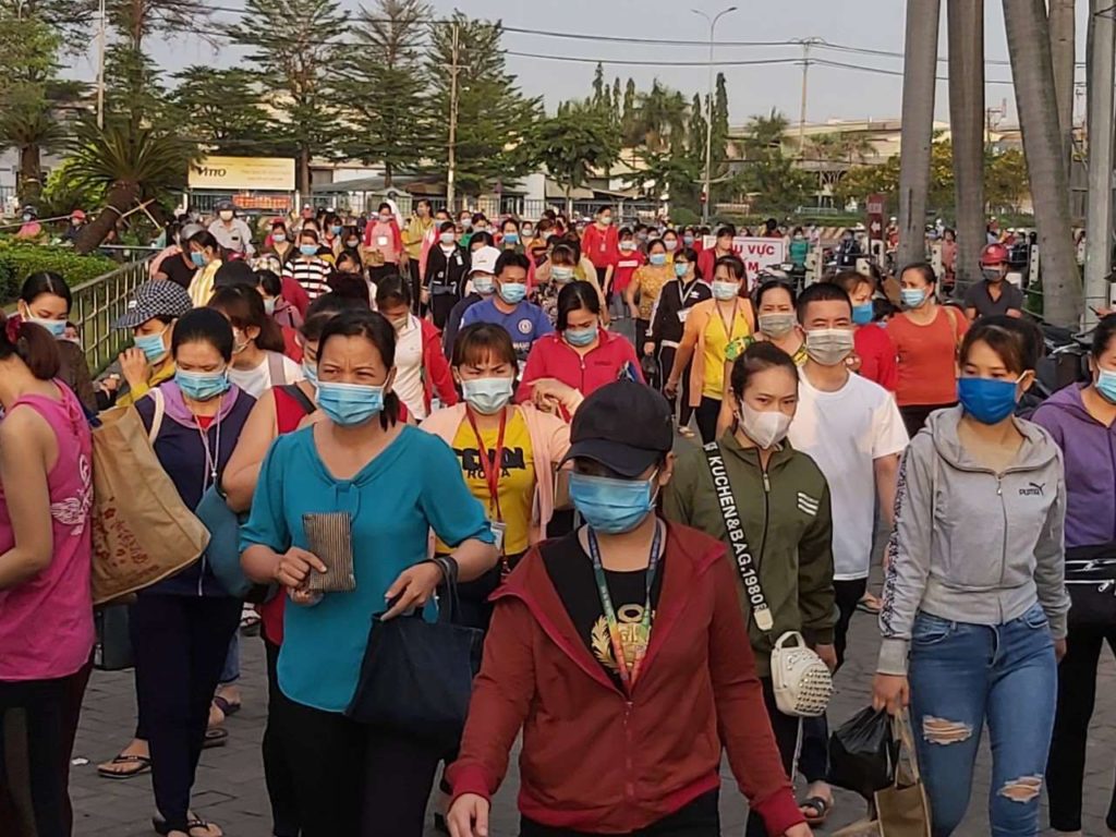 越南寶元鞋廠僅安排70%的員工返回上班