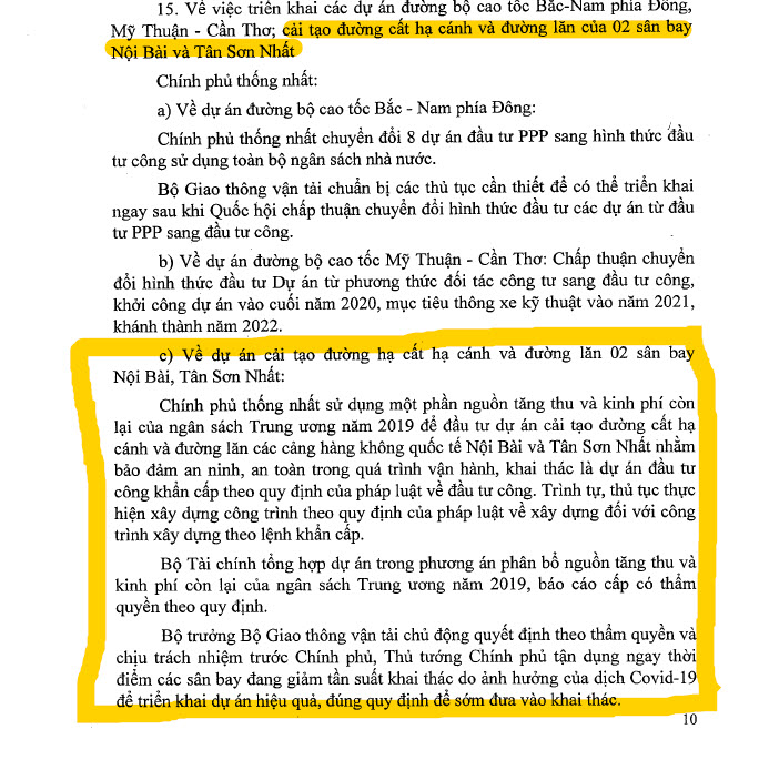 六月份將對內排和新山一國際機場作緊急維修
