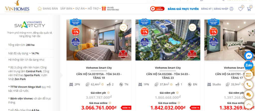 VinHomes線上賣房成交超過三千套房