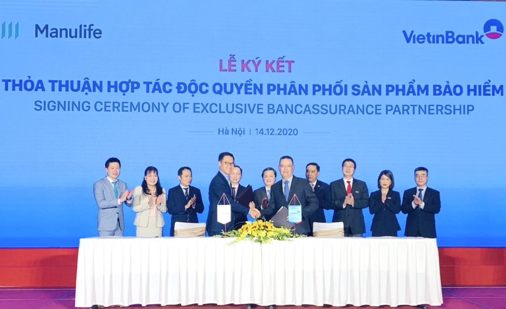 VietinBank與宏利越南簽16年獨家保險分銷協議