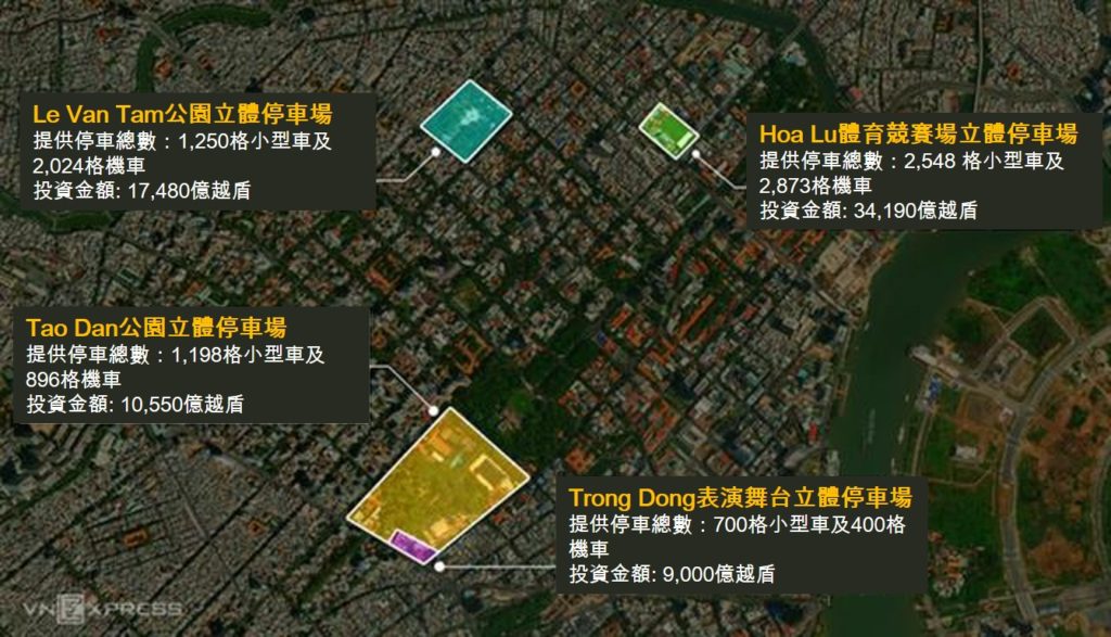 西貢中心4座立體停車場興建計畫陷入停滯 越南財經 越南新聞