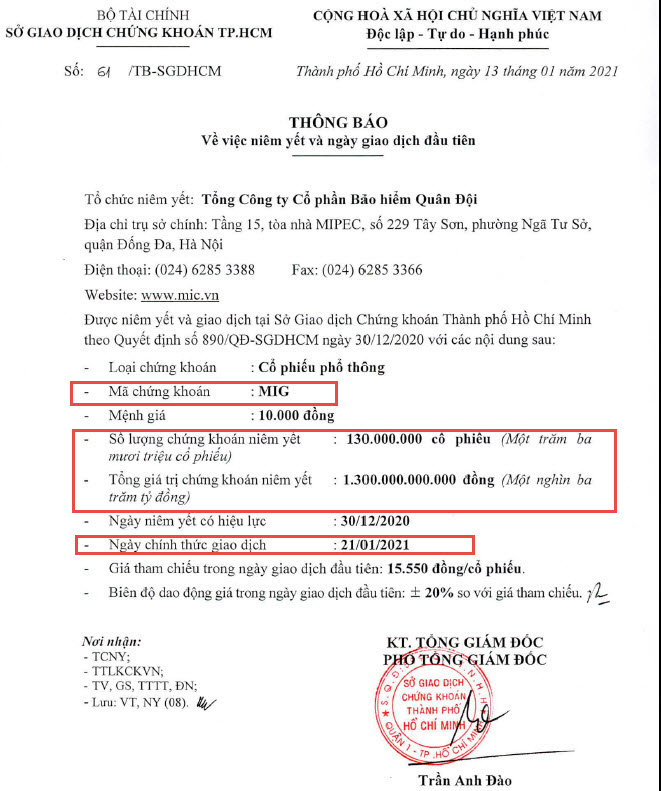 越南軍隊保險股份總公司即將在HoSE掛牌上市 越南財經 越南新聞