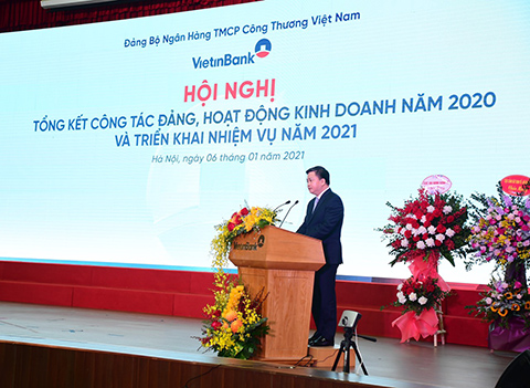 越股吧-越南投资,越南私募基金,越南工商银行于本( 01 )月6日举行回顾2020及预测2021年度策划活动会议。VietinBank董事长黎德寿（Le Duc Th,越南证券,越南美女,(1)