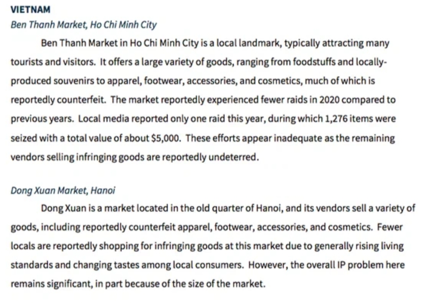 胡志明市濱城和河內同春市場被控販賣仿冒商品! 越南財經 越南新聞