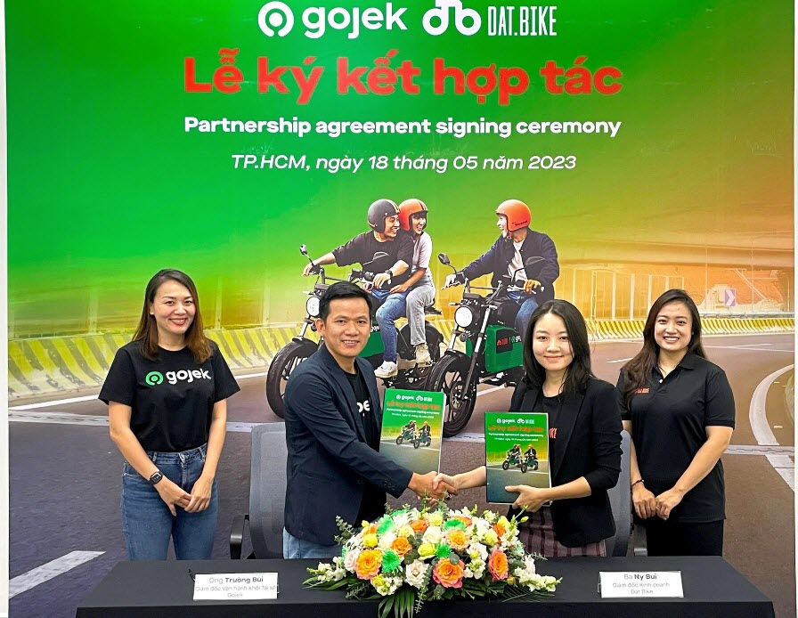 Gojek攜手Dat Bike用電動機車提供載客服務 越南商機 越南房地產 越南新創公司 越南電動機車市場 越南電動機車製造 越南電動車市場 越南機車市場 越南App叫車服務公司 Gojek Grab越南 Gojek越南 Grab Be